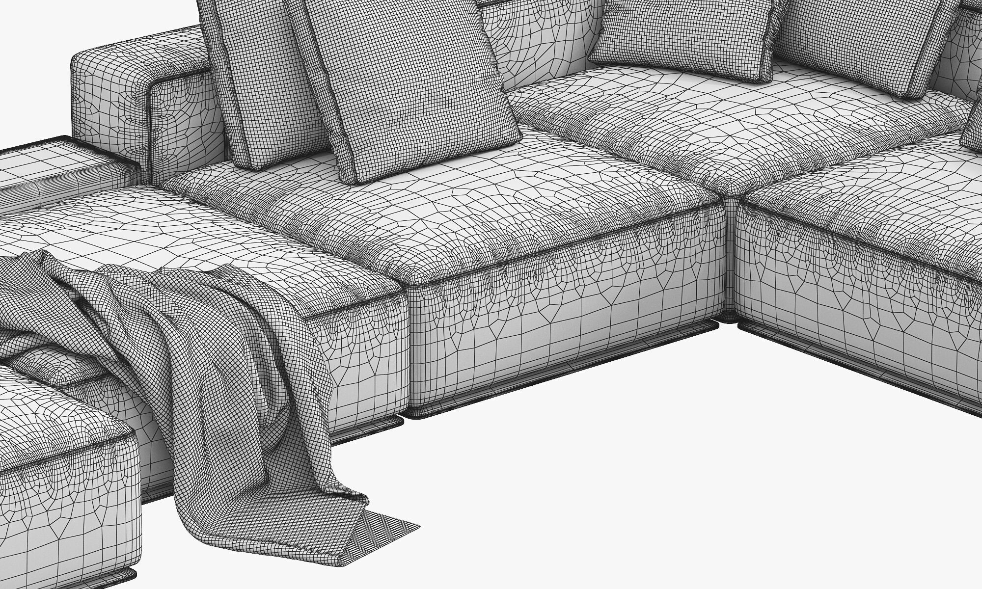 Poliform Westside Chaise Lounge Corner Sofa 3D model_14