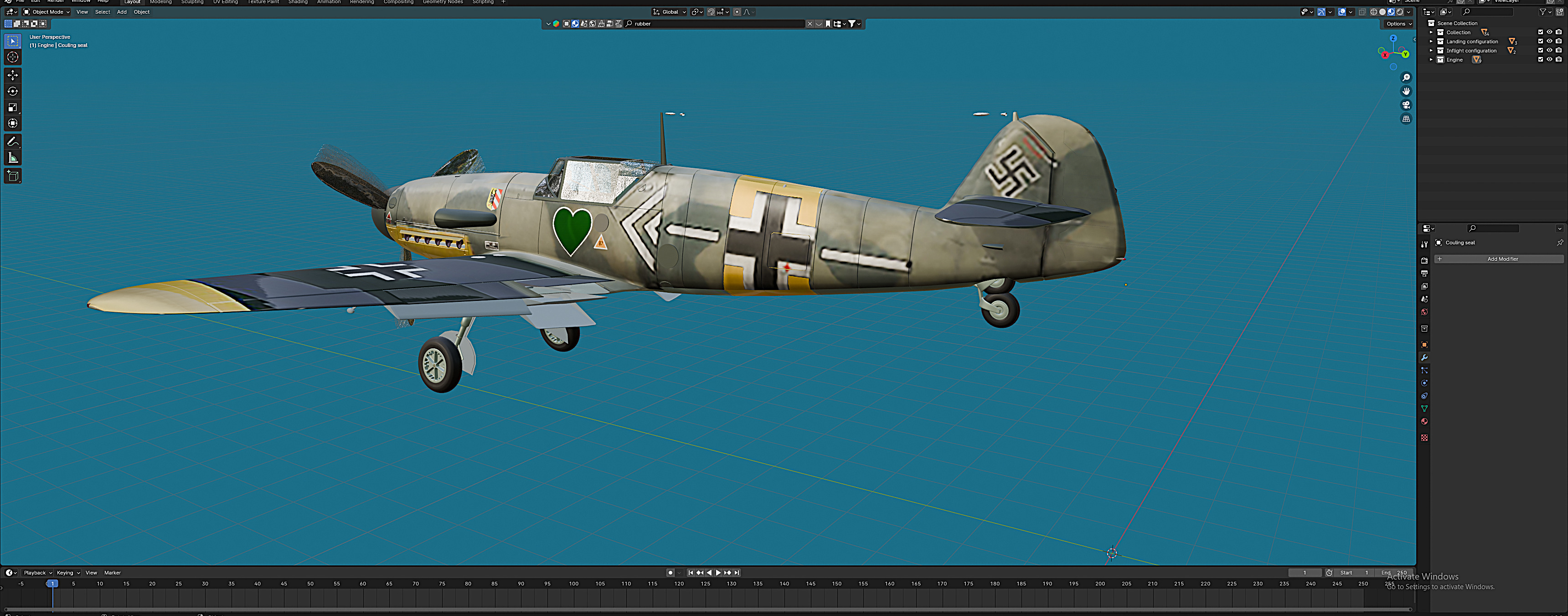 Me-109F Free 3D model_4