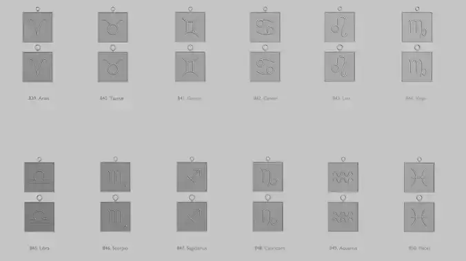 Horoscope Symbol Pendant Pack