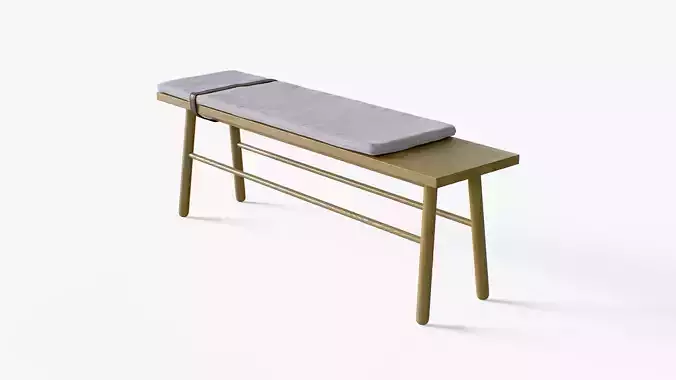 Bench Bloomingville Bank Straight Oak