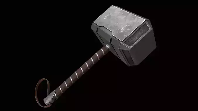 Thor Hammer Mjolnir PBR Low-poly 3D model