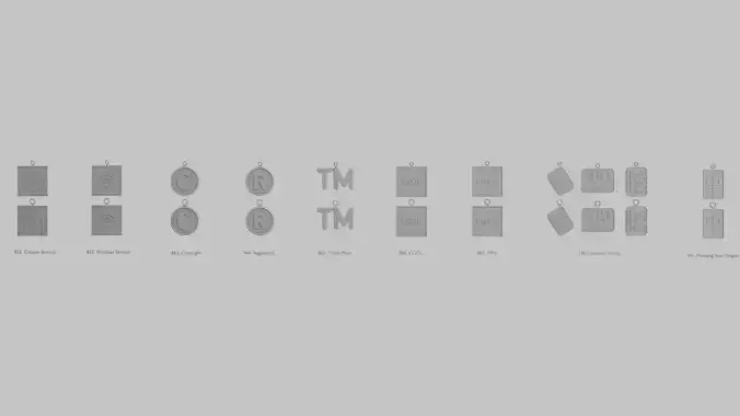 Symbols Media Legal and Branding Pendant Pack