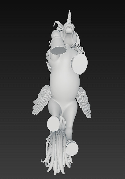 Unicorn Rainbow Realistic 3D Model Basic - Low Poly Realistic  Low-poly 3D model_18