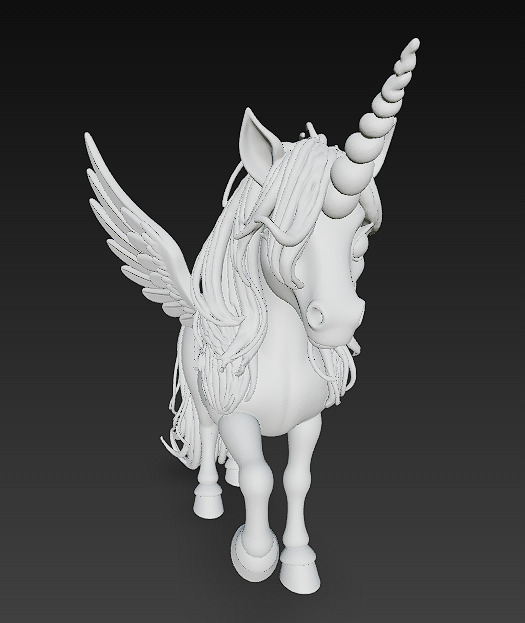 Unicorn Rainbow Realistic 3D Model Basic - Low Poly Realistic  Low-poly 3D model_16