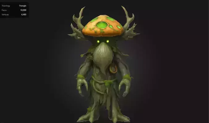 Mushroom Forest Elder Stylized Fantasy Tree Creature