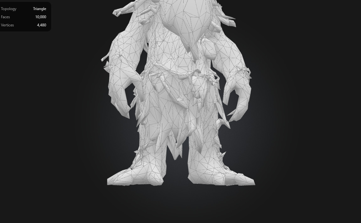 Mushroom Forest Elder Stylized Fantasy Tree Creature Low-poly 3D model_8