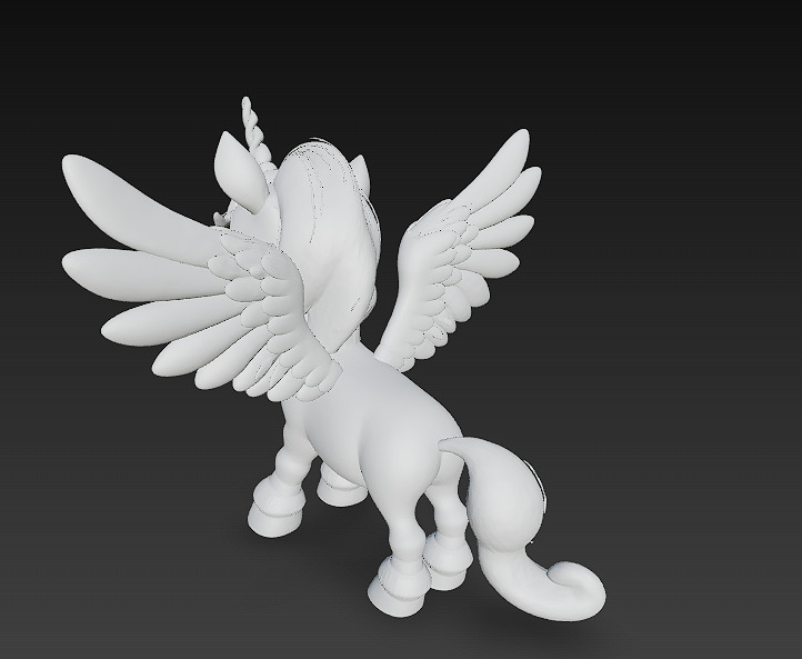 Unicorn Pony Rainbow Realistic 3D Model Basic - Low Poly Low-poly 3D model_15