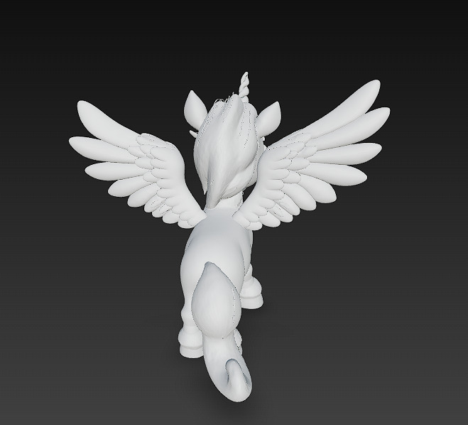Unicorn Pony Rainbow Realistic 3D Model Basic - Low Poly Low-poly 3D model_16