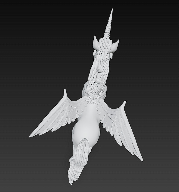 Unicorn Realistic 3D Model Basic - Low Poly Realistic Low-poly 3D model_17