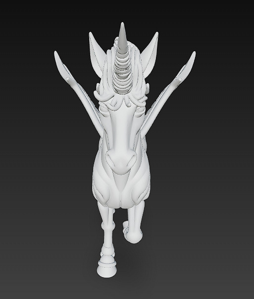 Unicorn Realistic 3D Model Basic - Low Poly Realistic Low-poly 3D model_15