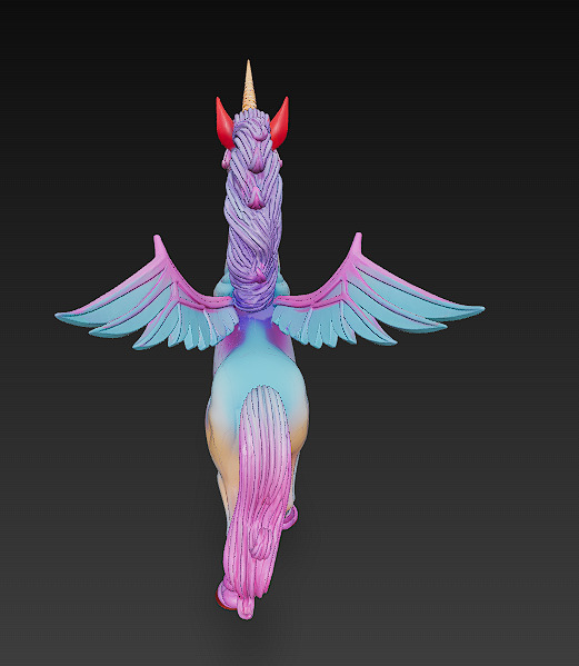 Unicorn Realistic 3D Model Basic - Low Poly Realistic Low-poly 3D model_7