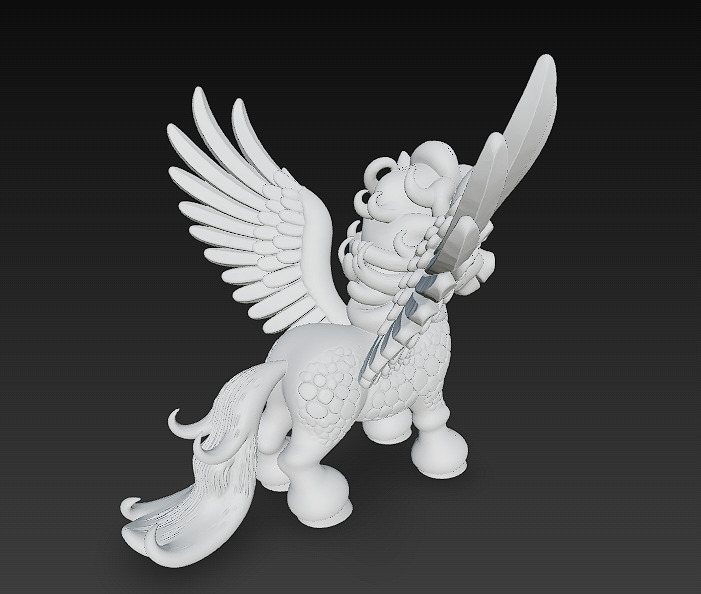 Unicorn Realistic 3D Model Basic - Low Poly Realistic Low-poly 3D model_14