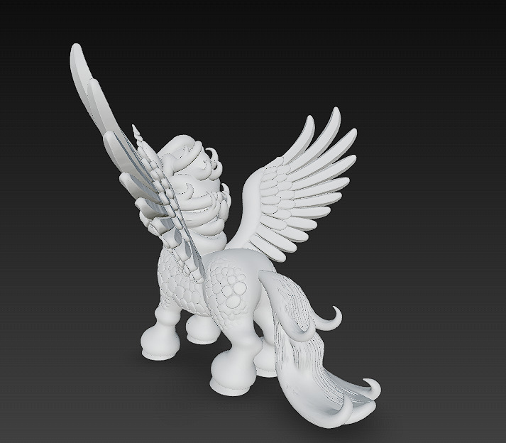 Unicorn Realistic 3D Model Basic - Low Poly Realistic Low-poly 3D model_13