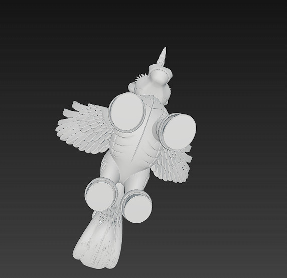 Unicorn Realistic 3D Model Basic - Low Poly Realistic Low-poly 3D model_19