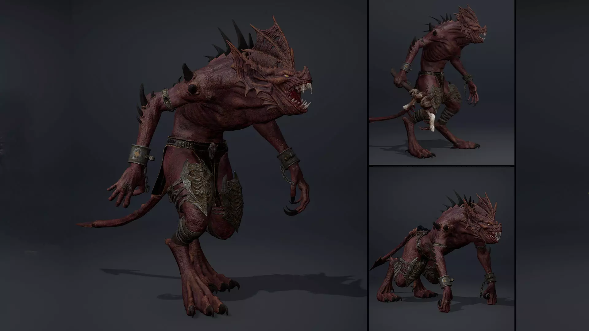 Embershadow Spicky Low-poly 3D model_0