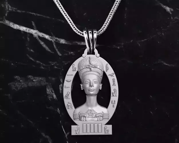 NEFERTITI PENDANT ARTIFACT ANCIENT EGYPT M06 3D print model