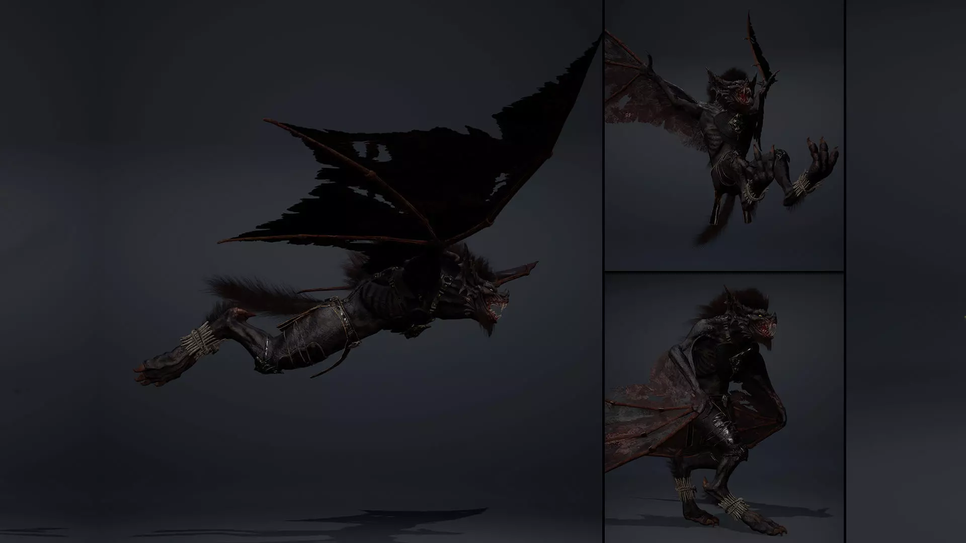 Ember Barbarian Wing1 Low-poly 3D model