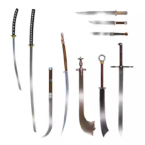 Hand Painted Swords Pack 2