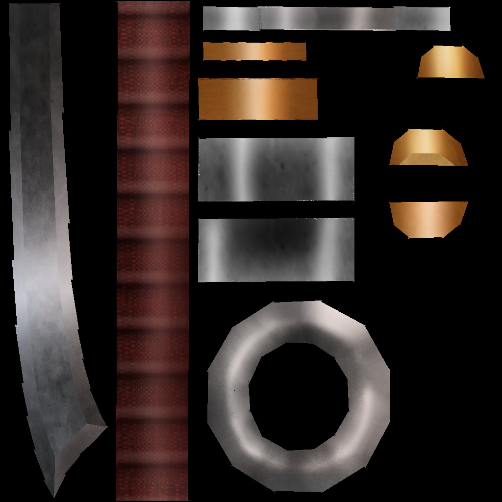 Hand Painted Swords Pack 2 Low-poly 3D model_12