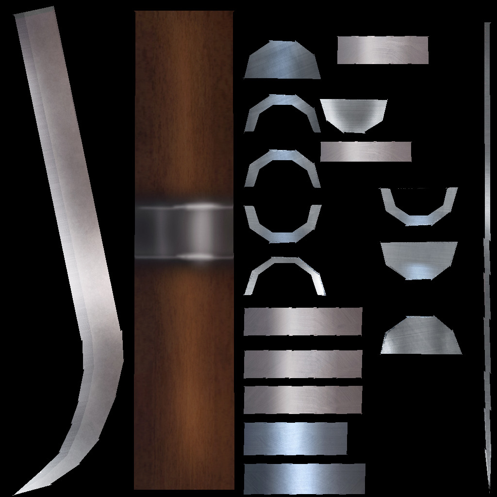 Hand Painted Swords Pack 2 Low-poly 3D model_15