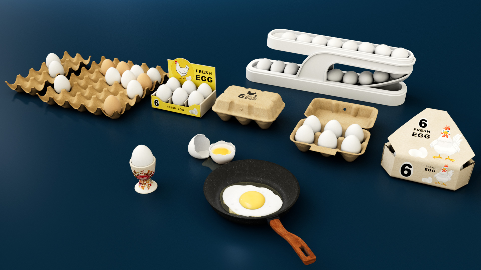 Egg Carton 3D model_5