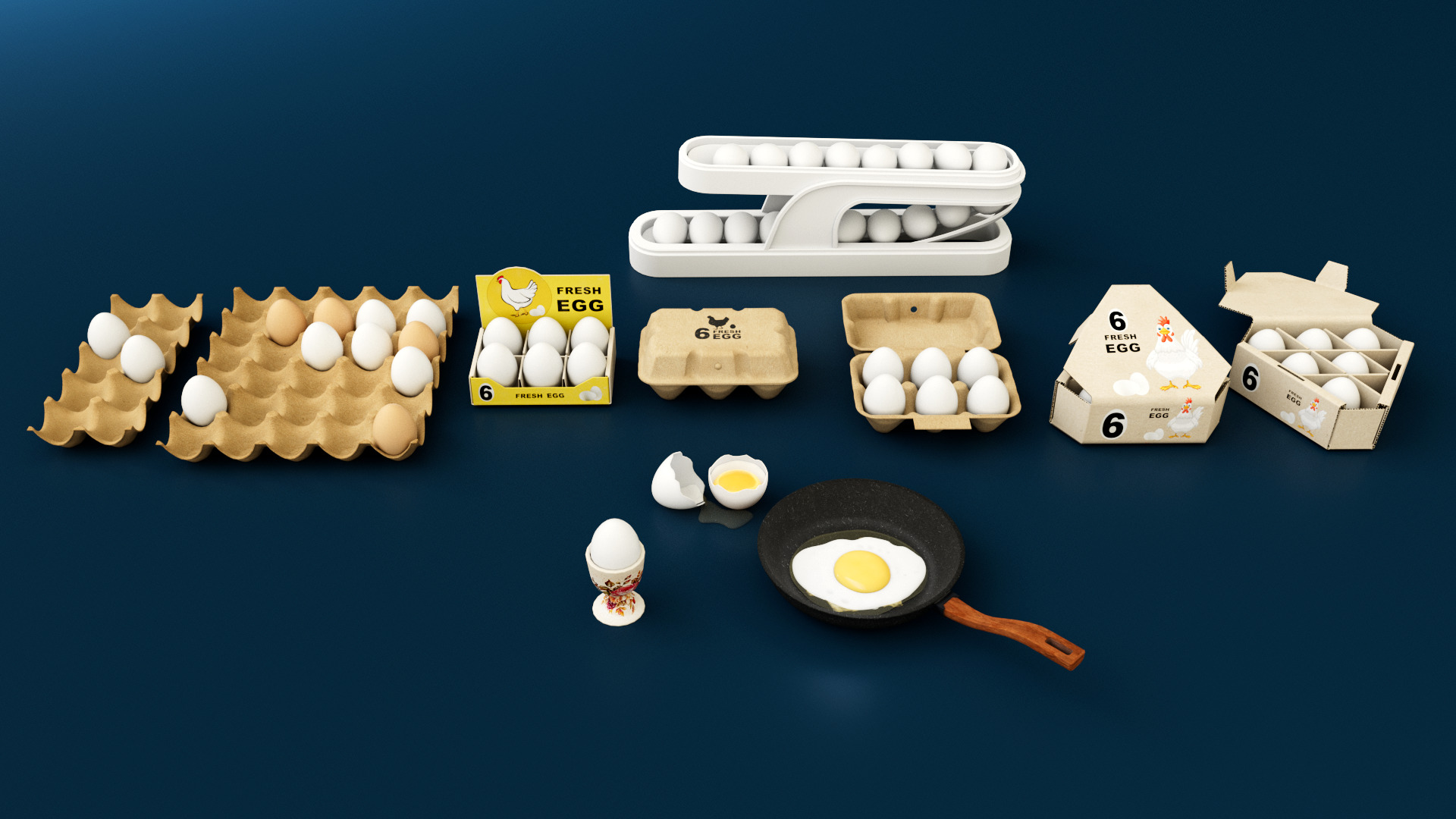 Egg Carton 3D model_4