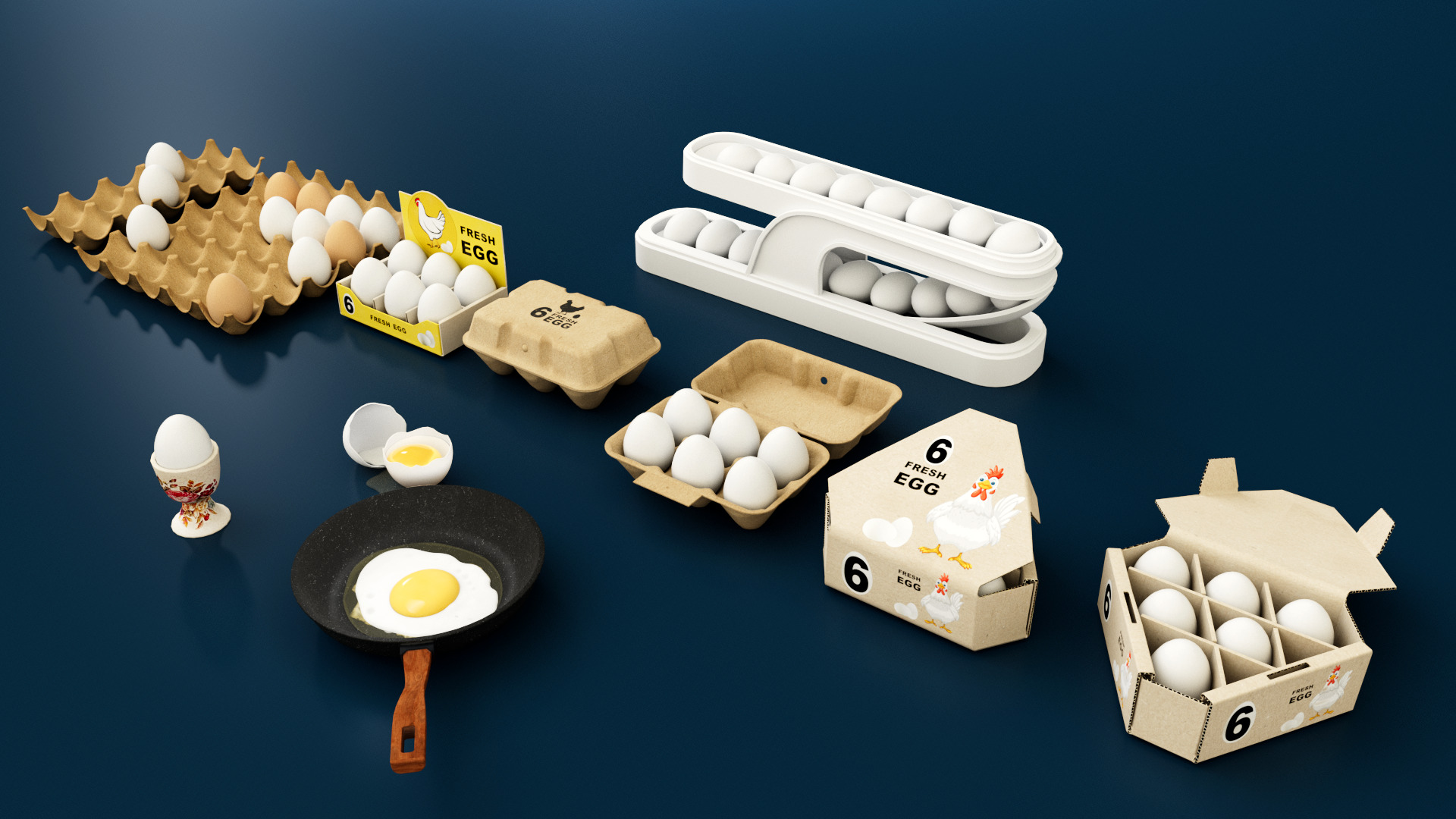 Egg Carton 3D model_2
