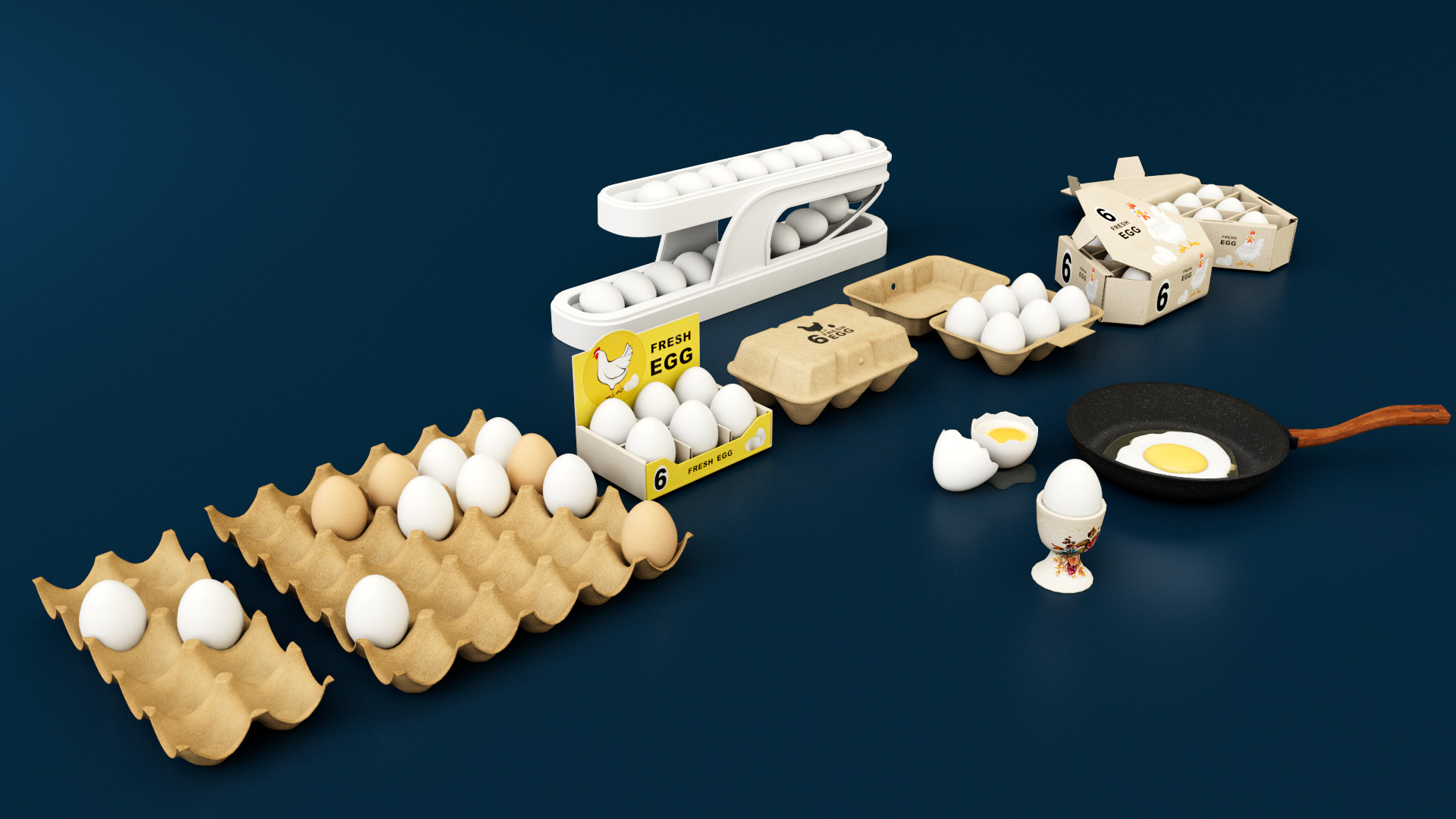 Egg Carton 3D model_6
