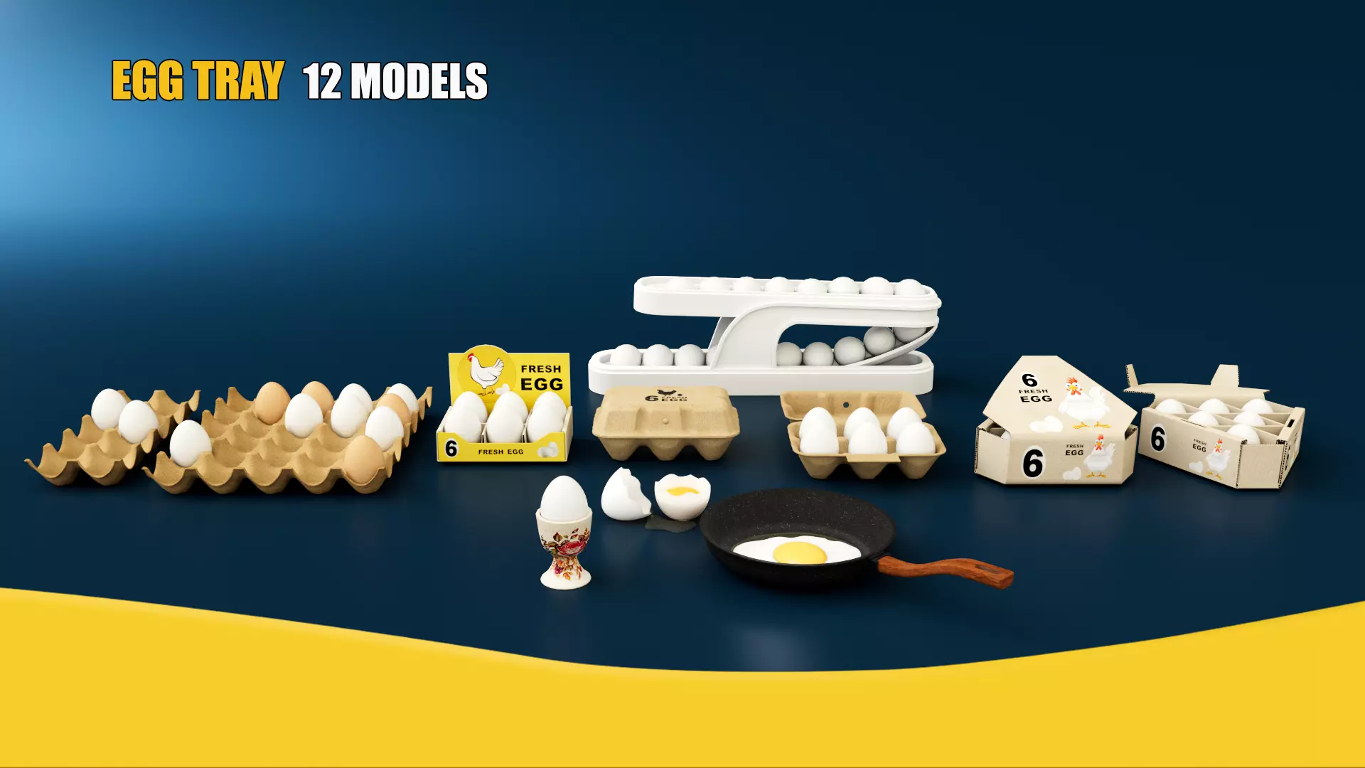 Egg Carton 3D model_0