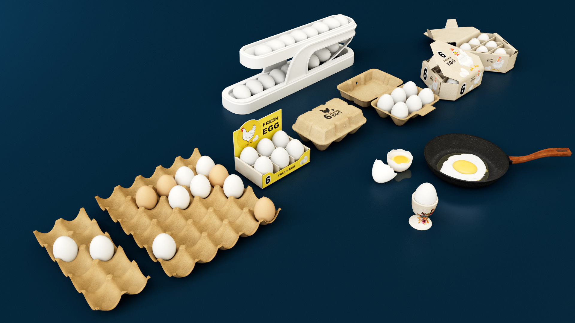 Egg Carton 3D model_1