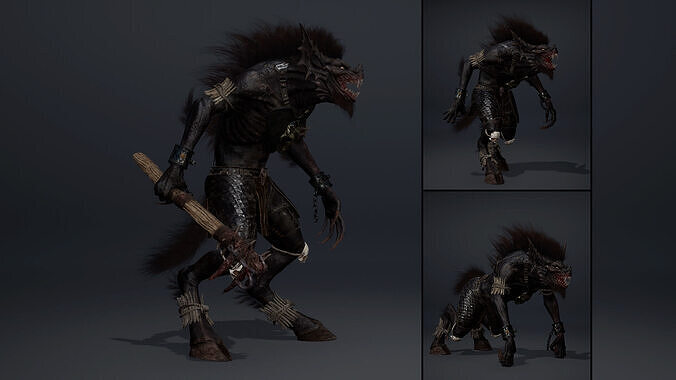 Ember Barbarian Arm2 Low-poly 3D model