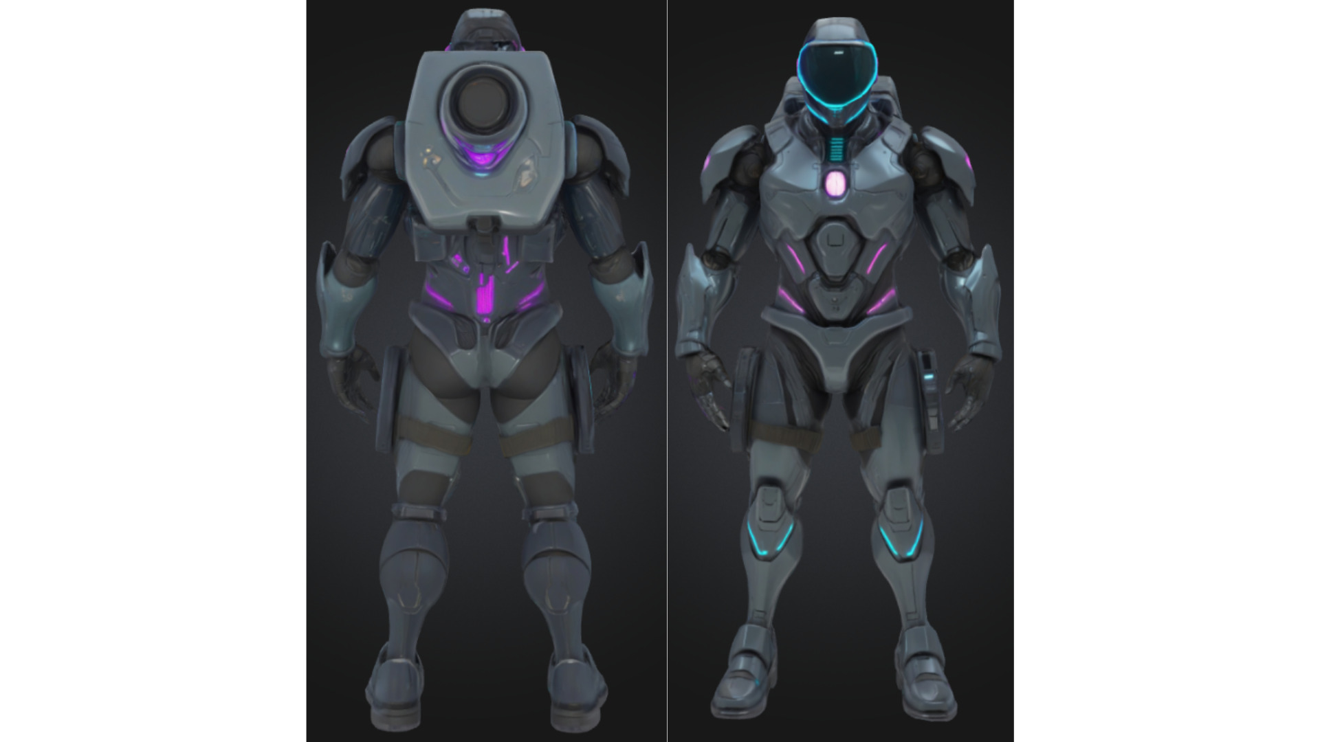 Futuristic Sci Fi Combat Robot Low-poly 3D model_1