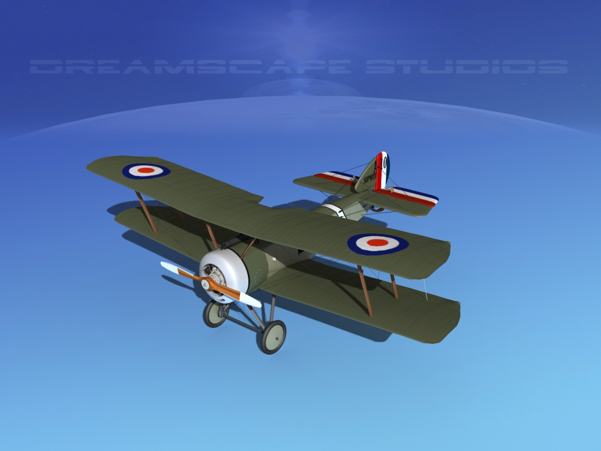 Sopwith Pup Fighter 3D model_6