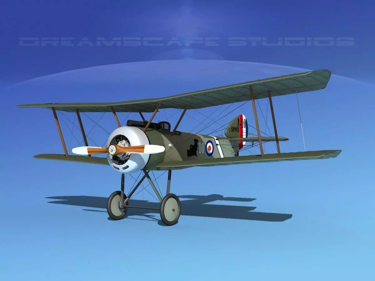 Sopwith Pup Fighter 3D model_0