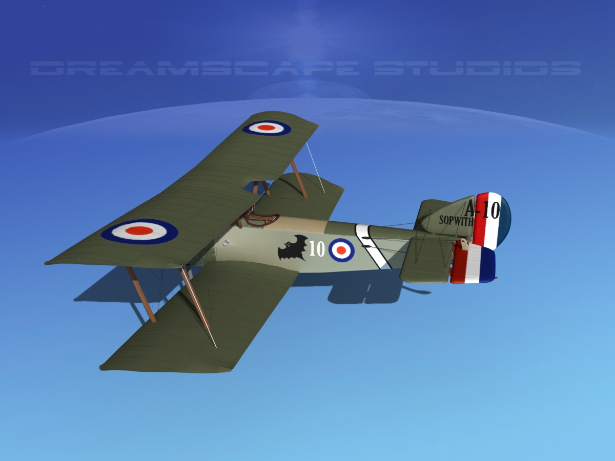 Sopwith Pup Fighter 3D model_12