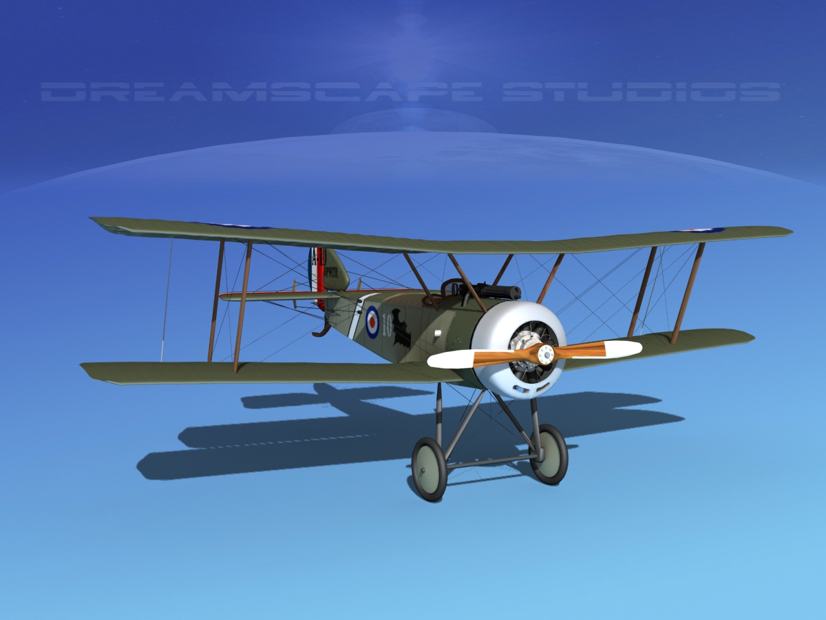 Sopwith Pup Fighter 3D model_2