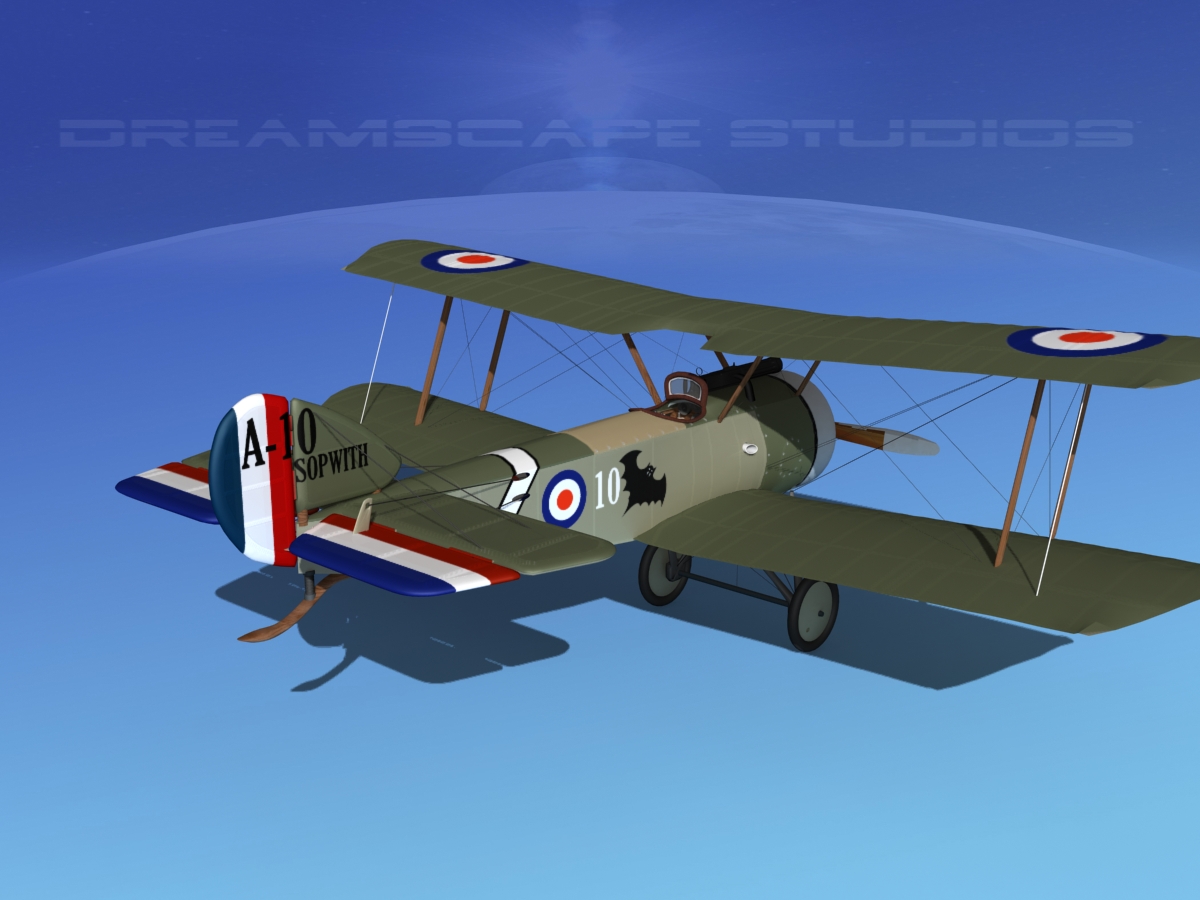 Sopwith Pup Fighter 3D model_13
