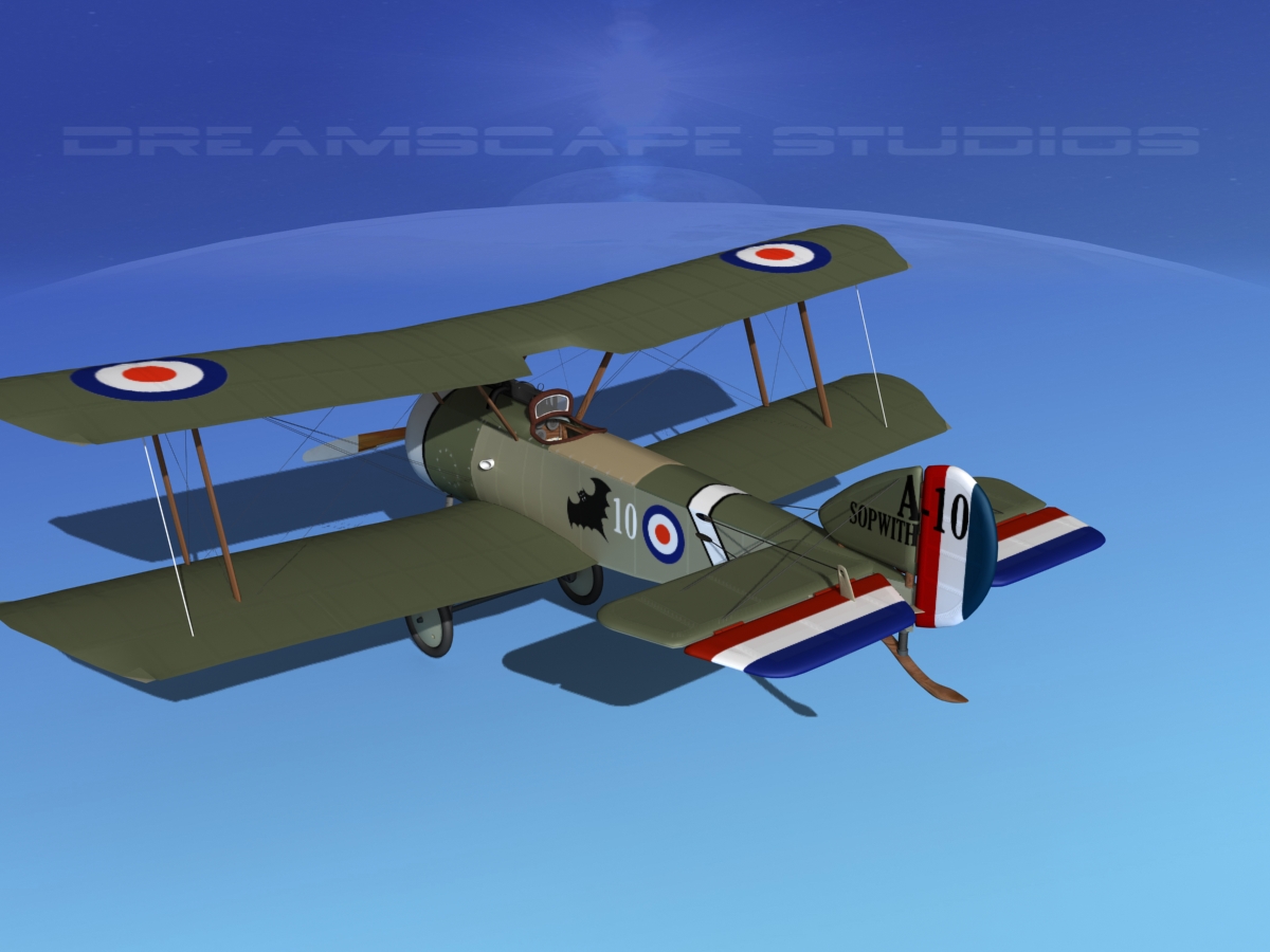 Sopwith Pup Fighter 3D model_1
