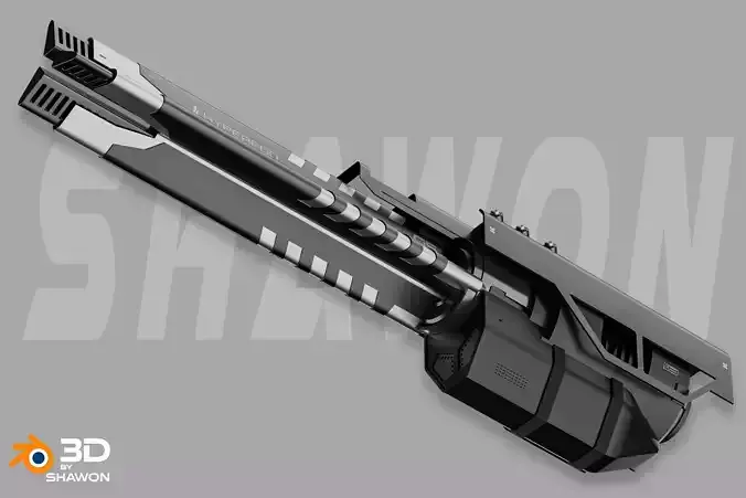 Scifi Cannon 3d Model