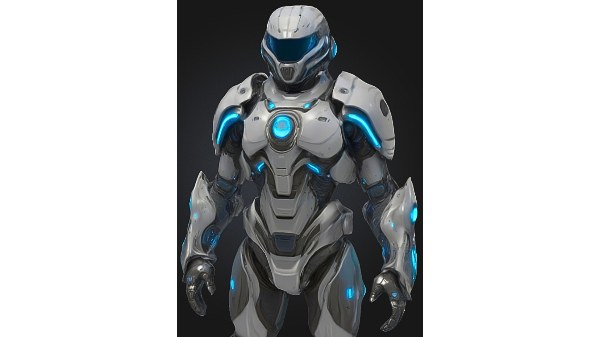 Futuristic Combat Robot Soldier Sci Fi Low-poly 3D model_4