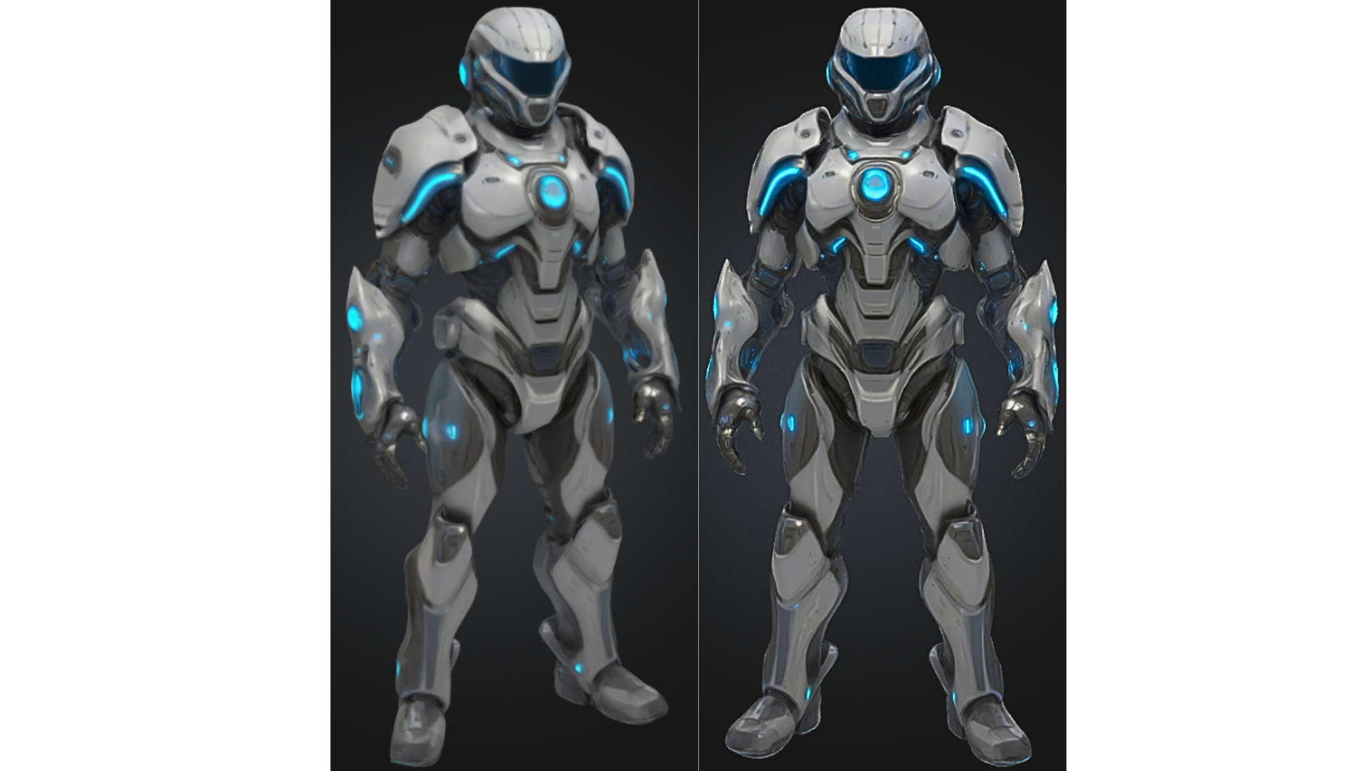 Futuristic Combat Robot Soldier Sci Fi Low-poly 3D model_3