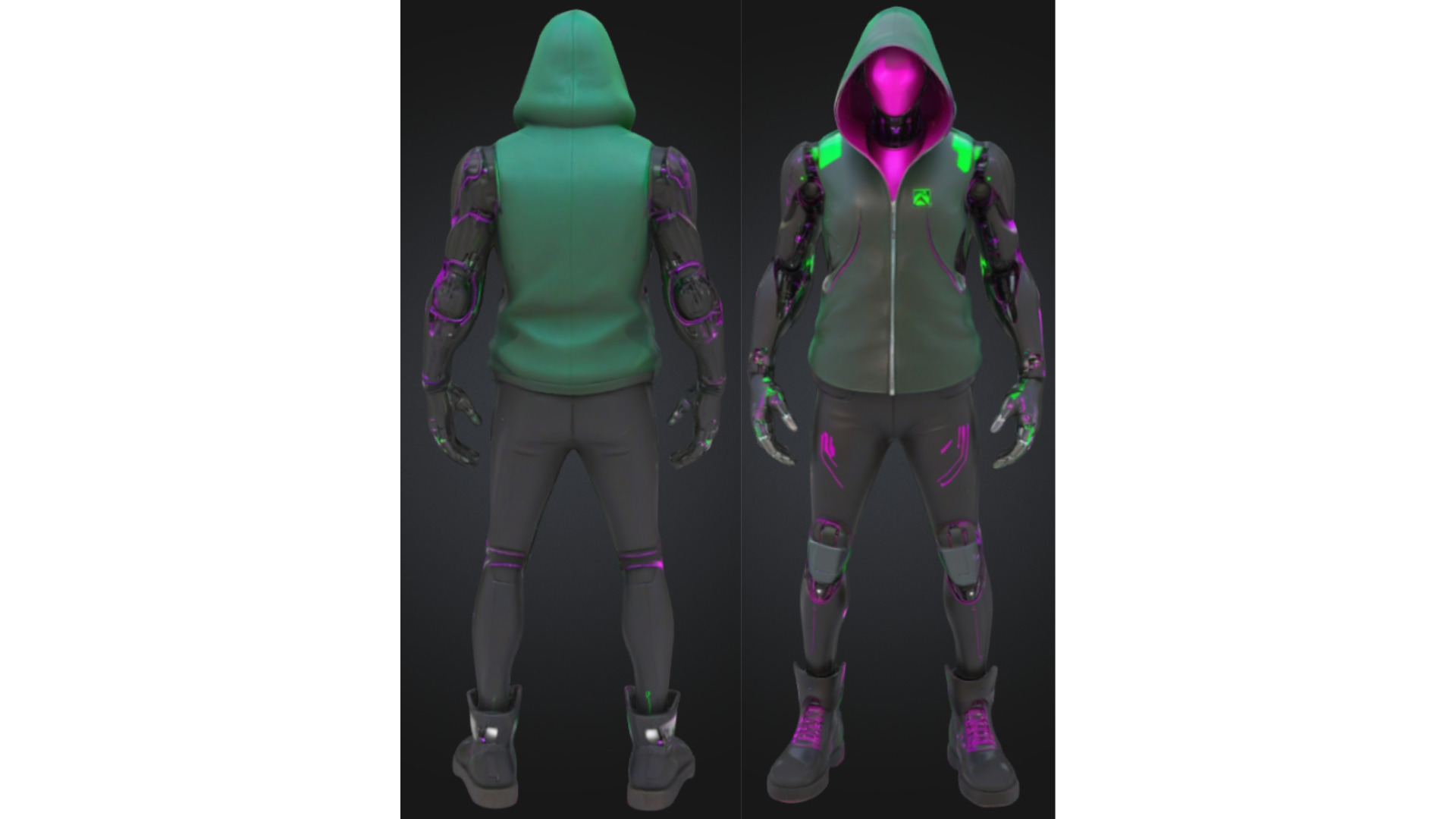 Cyberpunk Street Android Low-poly 3D model_1