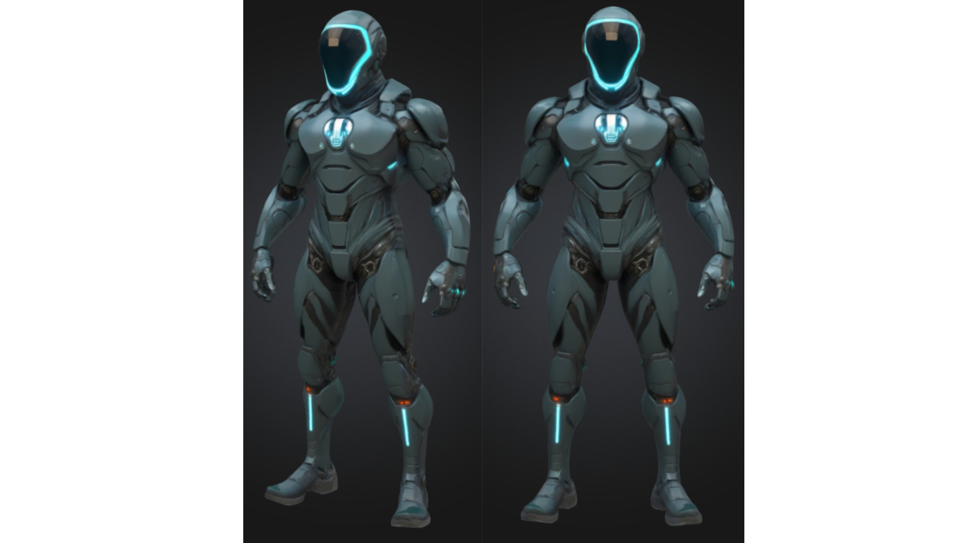 Futuristic Sci Fi Armored Soldier Low-poly 3D model_3