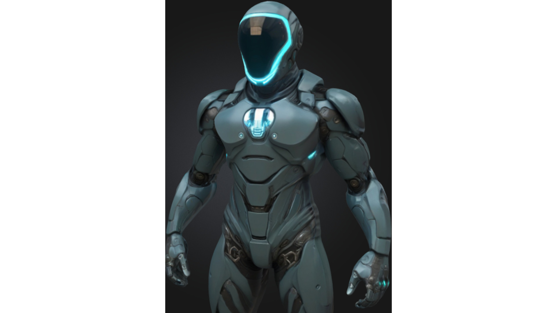 Futuristic Sci Fi Armored Soldier Low-poly 3D model_4