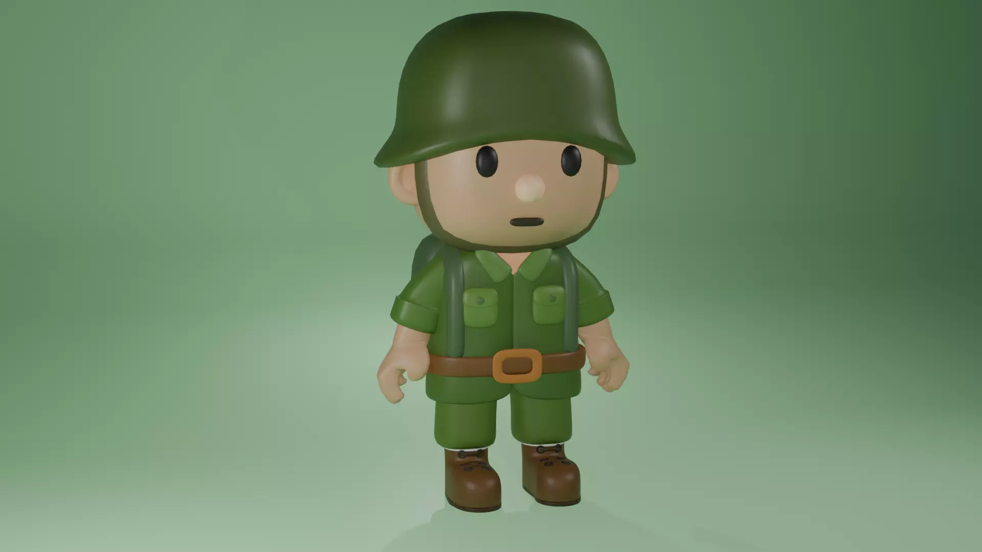 Soldier bob Free low-poly 3D model