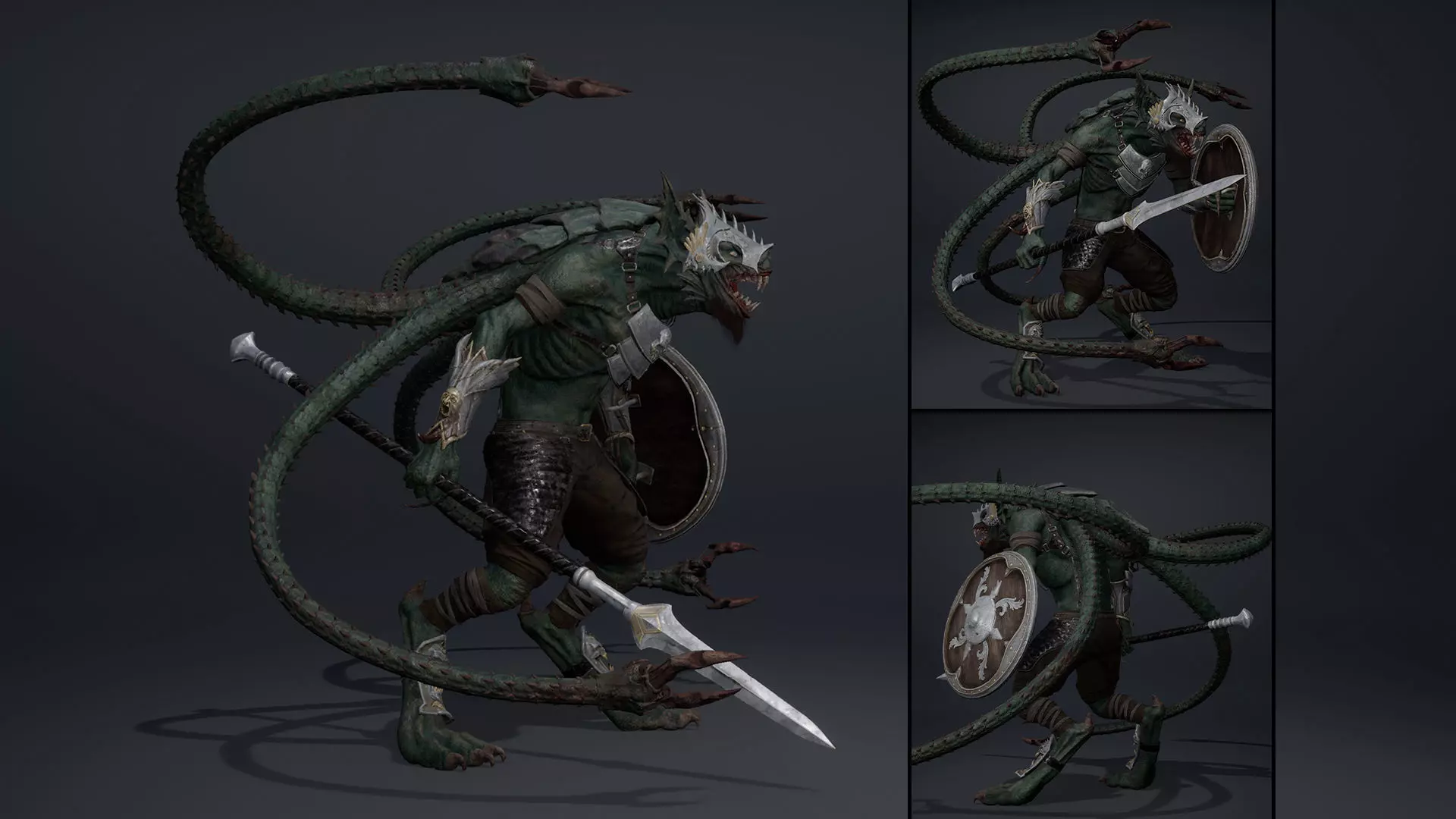Ember Spearman Tentacle Low-poly 3D model