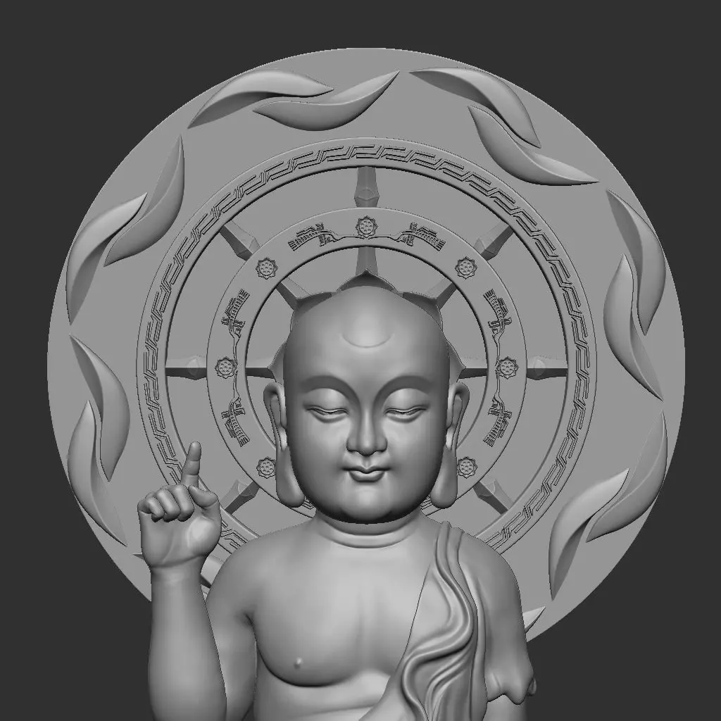 Baby Buddha Model Siddhartha Gautama Birth Pose 3D print model_0