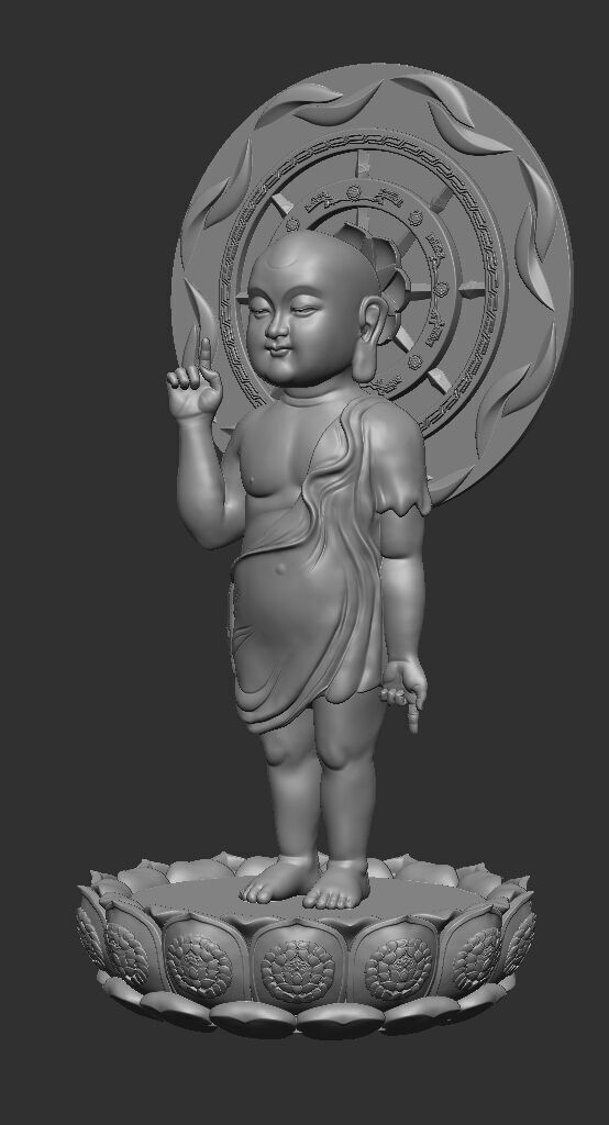Baby Buddha Model Siddhartha Gautama Birth Pose 3D print model_3
