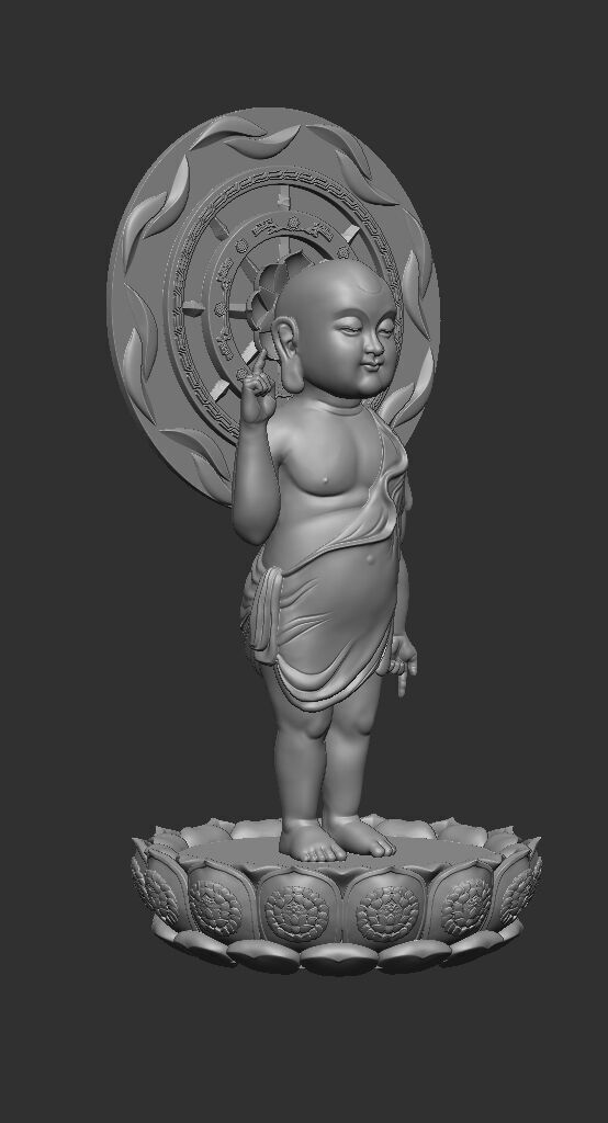 Baby Buddha Model Siddhartha Gautama Birth Pose 3D print model_2