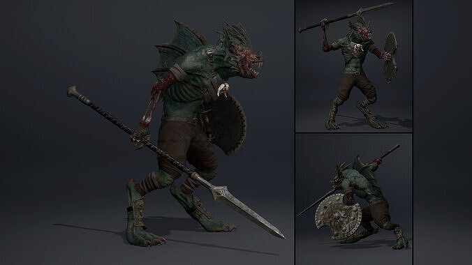Ember Spearman Damaged Low-poly 3D model